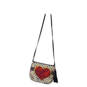 Brighton Tom Clancy Love and Joy Crossbody Canvas Pouch & Tassel